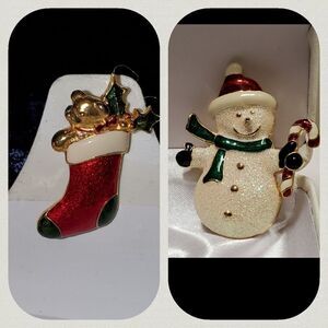 Vintage SFJ snowman‎ and Christmas stocking